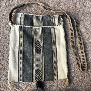 Vintage Fabric Purse with Tassels